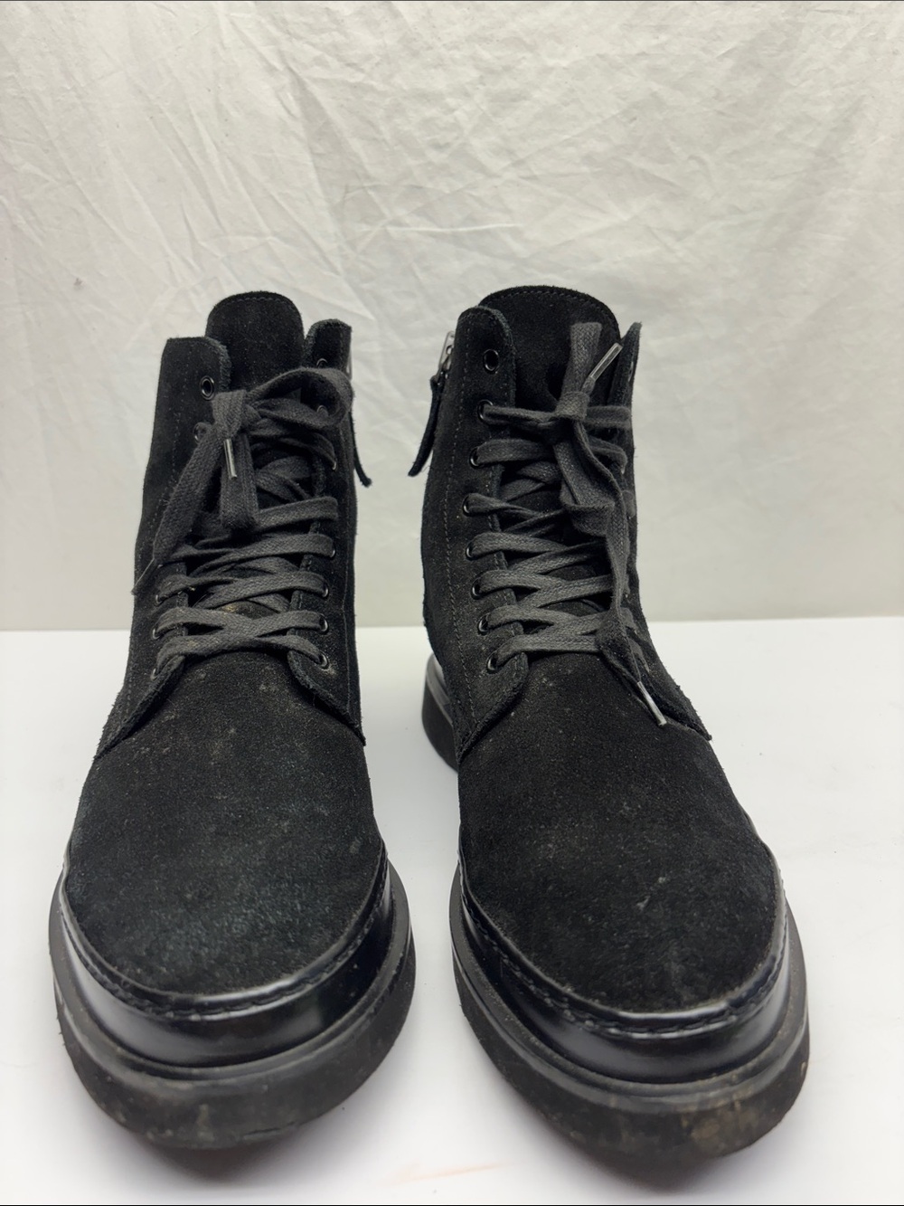 Aquatalia Black Suede Chukka Boots - Lace-Up Ankle, SZ 9.5